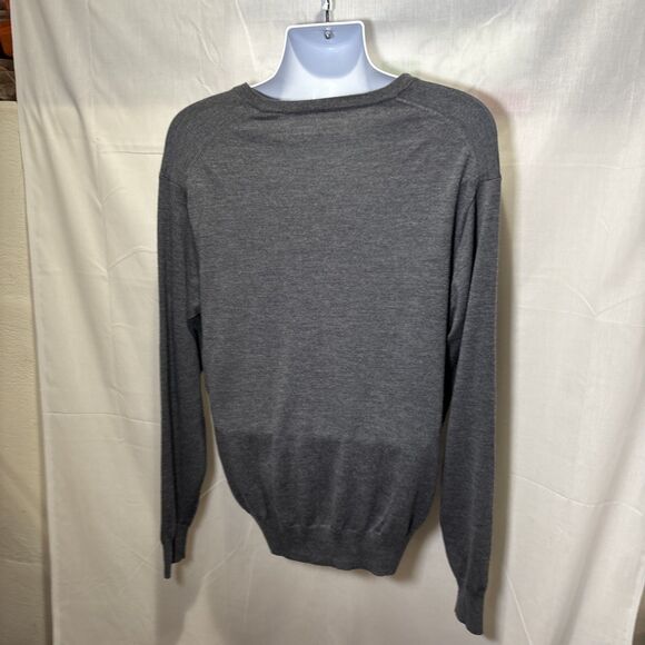 Peter Millar XL Mens Sweater Extra Fine Italian Merino Wool Gray Golf Base Layer - Picture 5 of 16